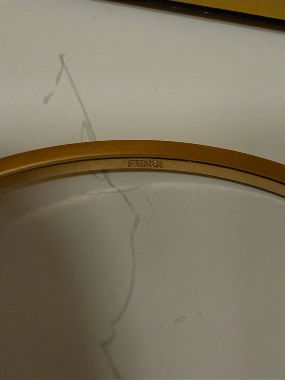 Fendi First Gold Pearl Open Cuff Bracelet - Picture 6 of 10